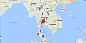 map of thailand